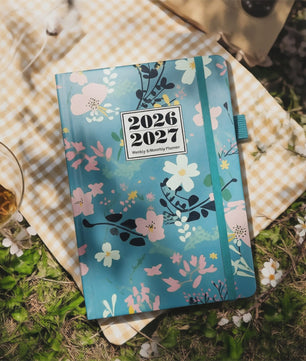 Bloemen A5 Planner 2026-2027: Week & Maand Overzicht met 144 Pagina's