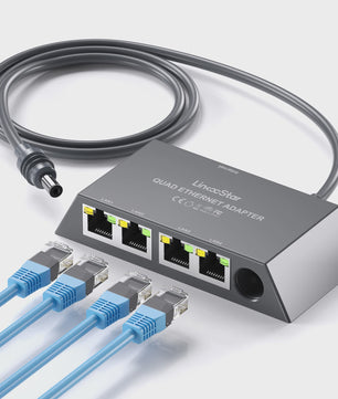 4-Poorts Ethernet Adapter voor Starlink Gen 3 & Mini - Bedraad Netwerk