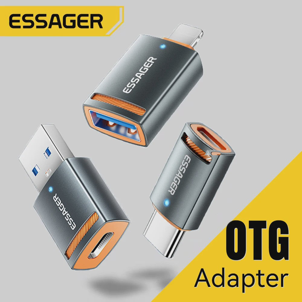 Essager USB 3.0 OTG Adapter: Type-C & USB-A naar Micro/iPhone Converter