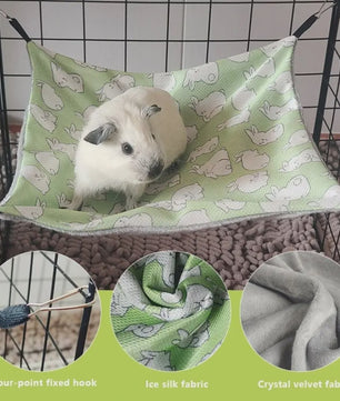 Ademende Zomerhangmat voor Kleine Huisdieren - IJszijde & Kristalfluweel