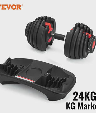 Verstelbare Dumbbell Set 2.5-24 KG - Ruimtebesparend en Veelzijdig Fitnessgewicht