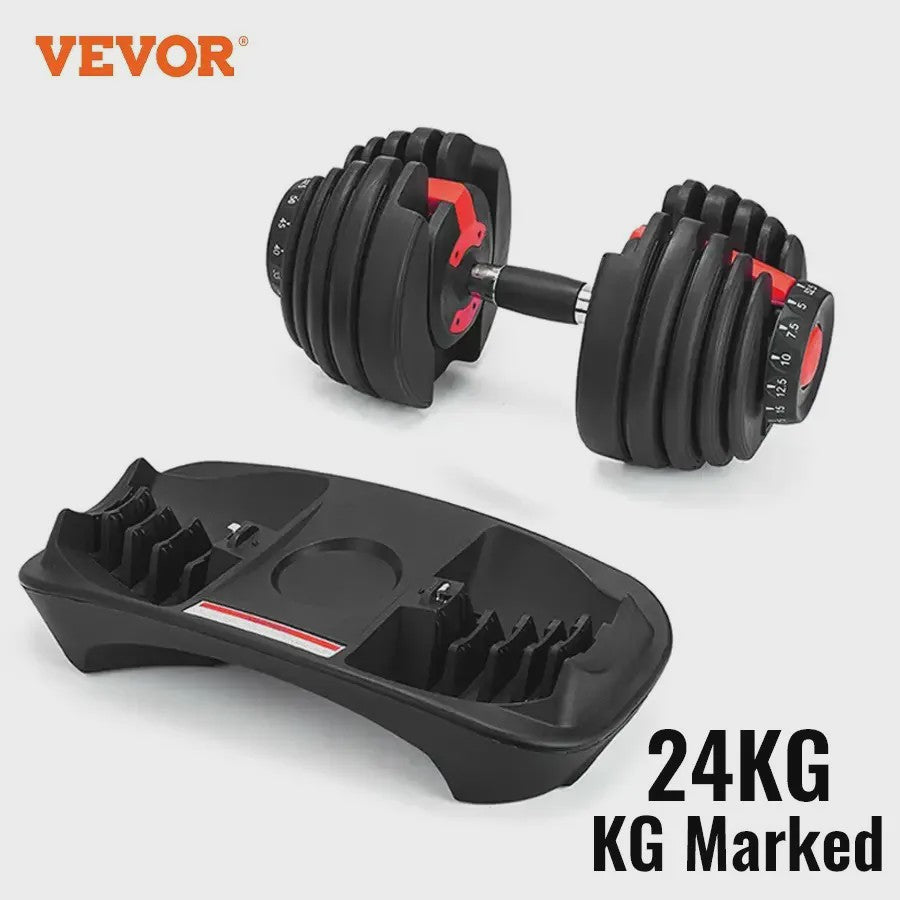 Verstelbare Dumbbell Set 2.5-24 KG - Ruimtebesparend en Veelzijdig Fitnessgewicht