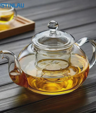 Glazen Theepot met Filter - Hittebestendig Borosilicaatglas - 400ml tot 1000ml