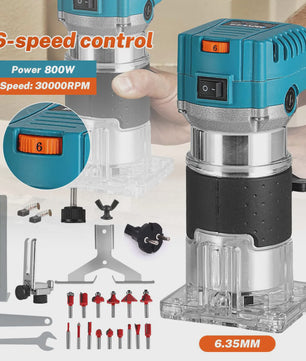 800W Houtbewerking Randfrezer - Multifunctionele Kleine Freesmachine