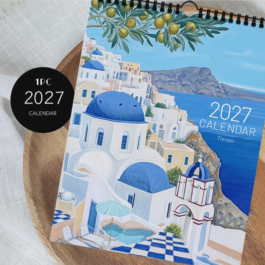 2027 Wandkalender met Ouyang Town Thema - 12 Maanden Planner & Perfect Cadeau