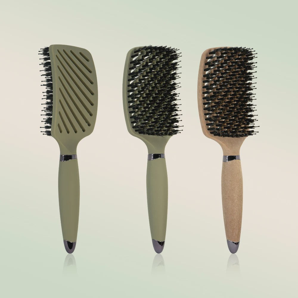Professionele Varkenshaar Borstel - Ontklittend, Antistatisch & Scalp Massage Haarkam