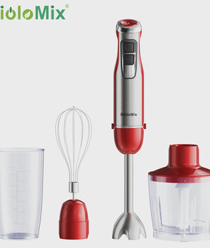 BioloMix 4-in-1 Hand Blender: Krachtige 1200W Staafmixer voor Smoothies, Soepen & Babyvoeding