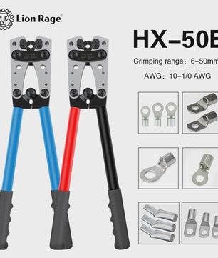Professionele Krimptang HX-50B voor Kabelogen | 6-50mm² | AWG 10-0