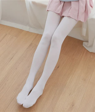 120D Lolita Stijl Dijhoge Nylon Kousen - Zoet & Sexy - Melkwit