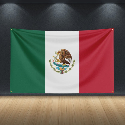 Mexico Vlag 3x5ft - Decoratieve Vlag met Messing Oogjes en Dubbele Stiksels