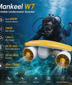 Krachtige Onderwater Scooter met 28lbs Stuwkracht - 50m Diepte & Dubbele Snelheid