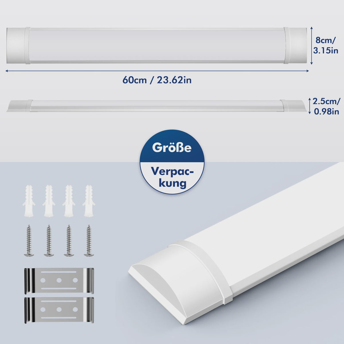 LED TL Buis Armatuur - 60cm, 90cm, 120cm - Werkplaats, Garage, Kantoor