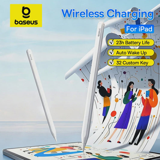 Baseus Stylus Pen: Draadloos Opladen, Magnetisch, 23u Batterij - Voor iPad Pro/Air/Mini