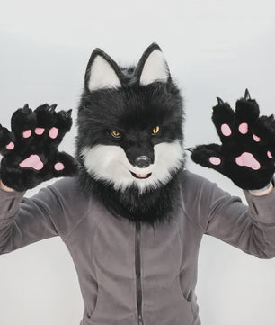 Realistisch Wolf Masker met Nepbont - Luxe Cosplay & Feest Accessoire