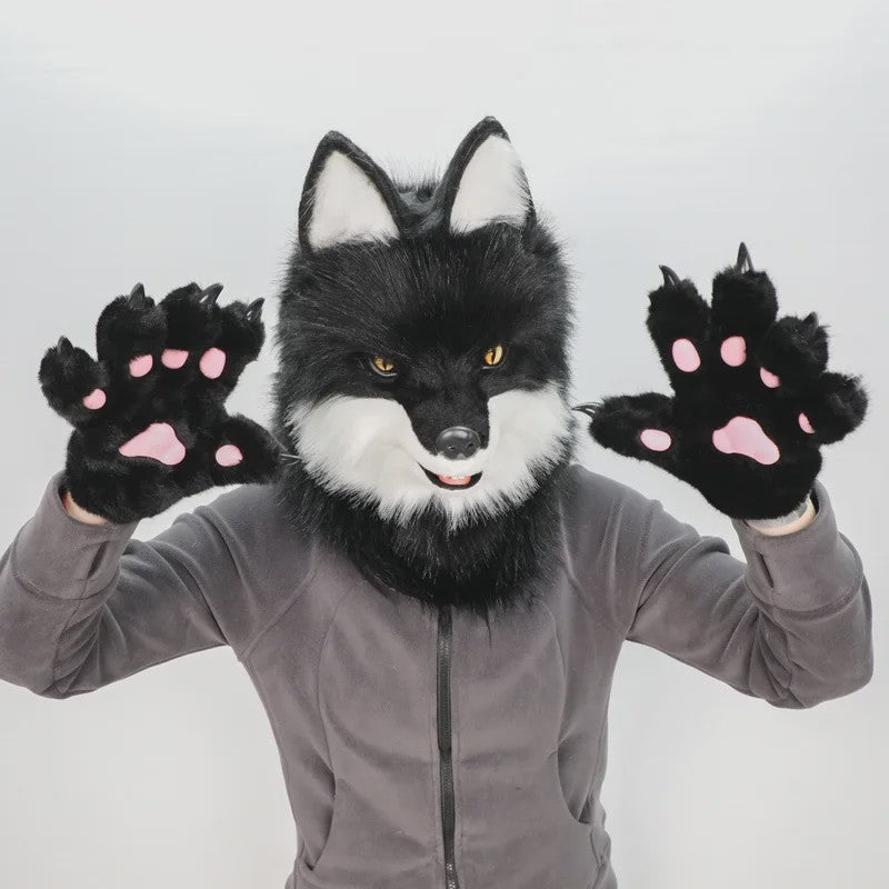 Realistisch Wolf Masker met Nepbont - Luxe Cosplay & Feest Accessoire