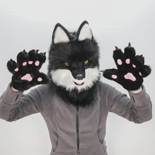 Realistisch Wolf Masker met Nepbont - Luxe Cosplay & Feest Accessoire