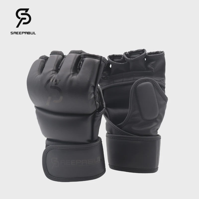 Professionele MMA Half-Finger Vechtsport Handschoenen - Dikke Vulling voor Boksen, Sanda & Training