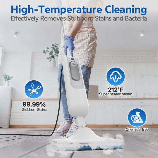 Krachtige 6-in-1 Stoomreiniger (1300W) - Dieptereiniging en Desinfectie voor Elk Oppervlak