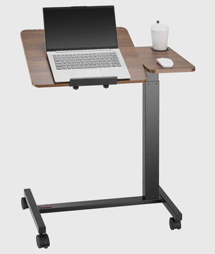 Verstelbare Bedtafel met Wieltjes - Laptop Bureau voor Thuiswerken en Studeren