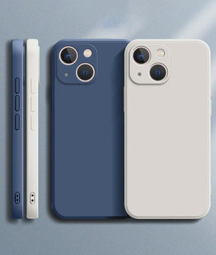 Luxe Vloeibare Siliconen Hoesje met Camera Bescherming voor iPhone 14 Plus, 11, 12, 13, 14 Pro Max, 12 Mini, 13 Mini