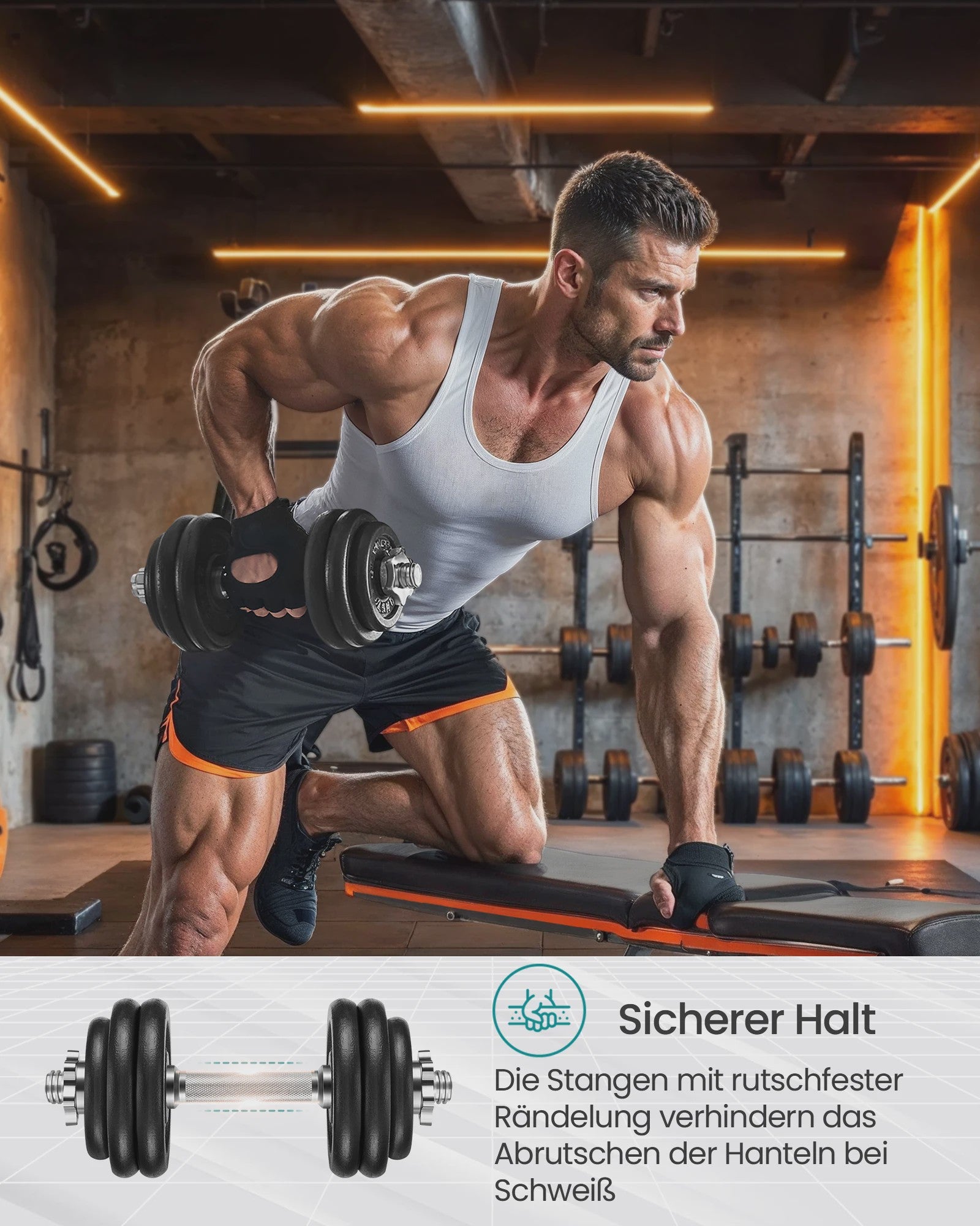 Verstelbare Gietijzeren Halterset SONGMICS - 20/30/40 kg