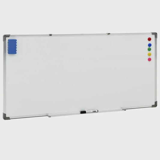 Magnetisch Whiteboard Wit 110x60 cm Staal - Ideaal voor Thuis, Kantoor en Vergaderruimtes