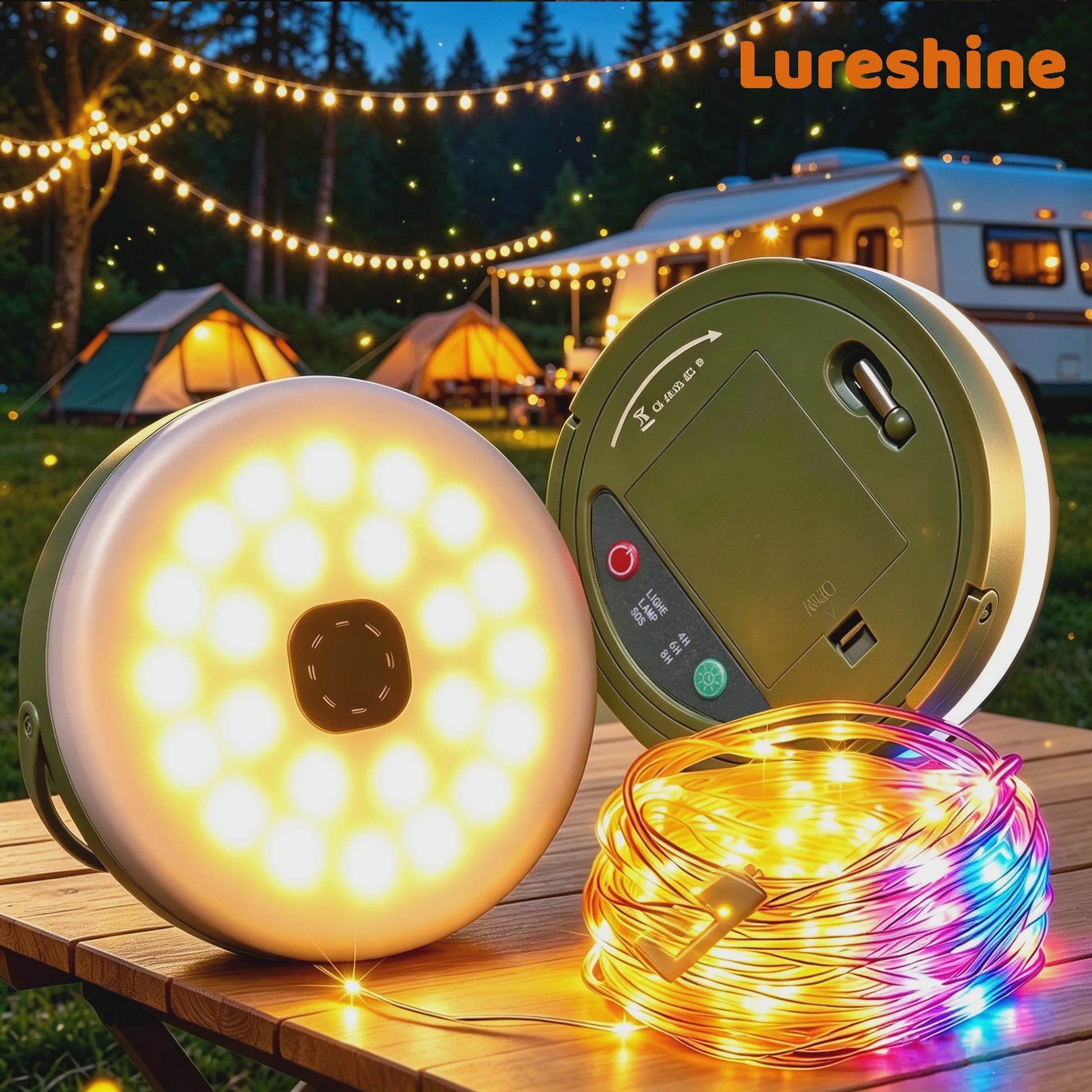 Draagbare LED Camping Lamp met Dimfunctie & SOS - Waterdicht IP64