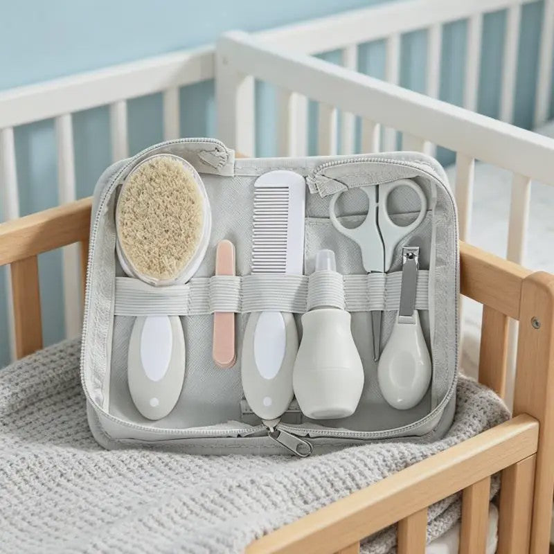 Baby Verzorgingsset 6-Delig: Inhalator, Nagelknipper, Borstel, Kam & Schaar