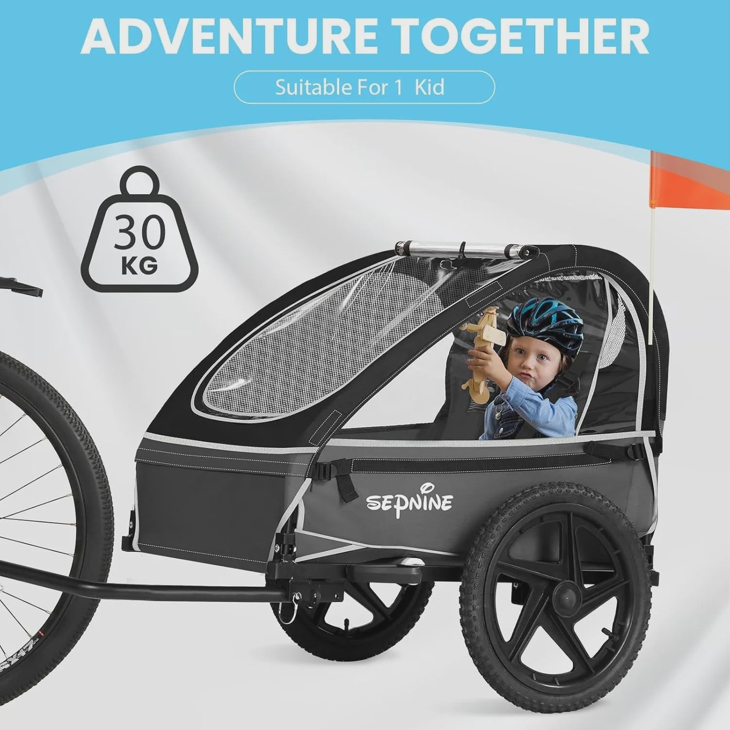 Kinderfietskar BT609S - Opvouwbaar, met opbergvak en snelsluiting