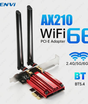 Fenvi WiFi 6E AX210 PCIe Netwerkkaart met Bluetooth 5.4 - AXE3000 Tri-Band Adapter