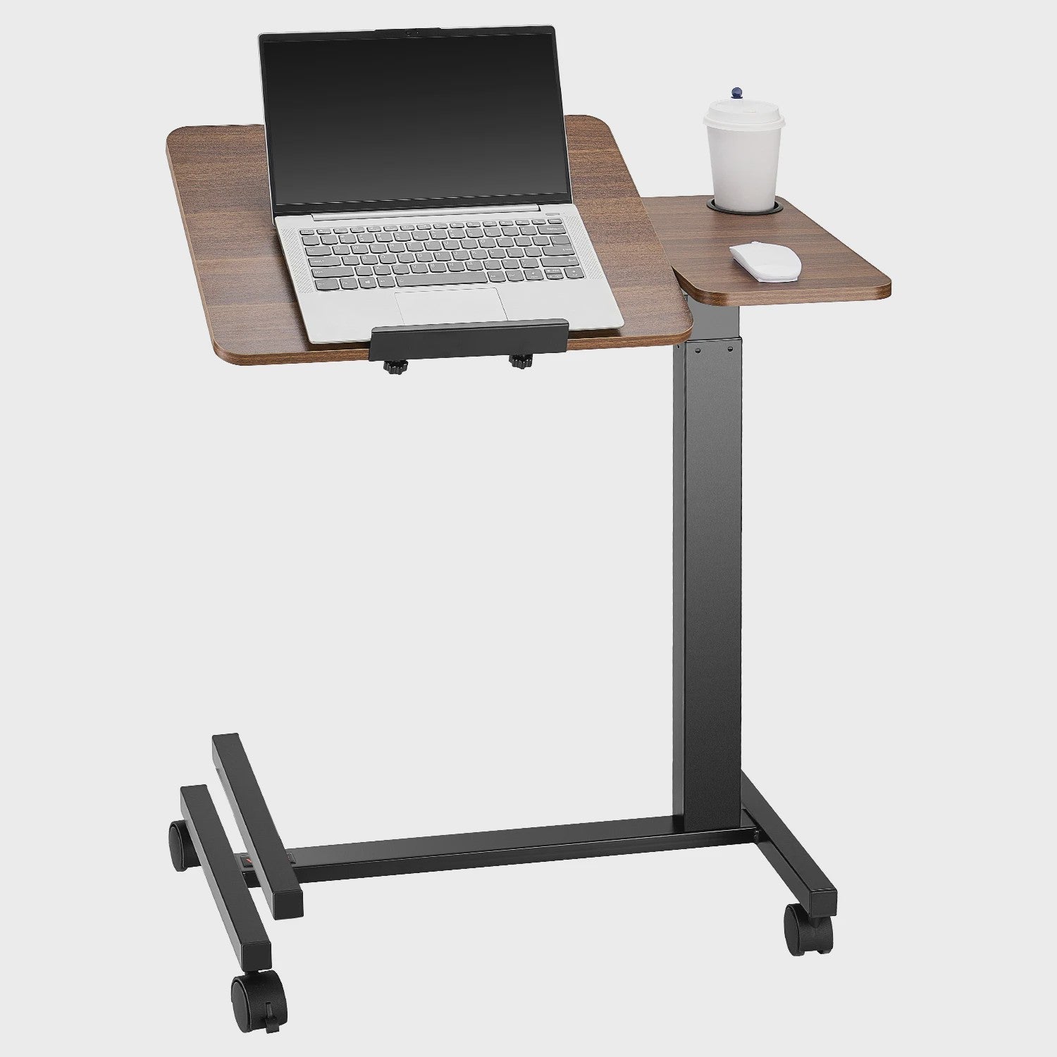 Mobiele Bedtafel met Zwenkwielen - In Hoogte & Hoek Verstelbaar Laptop Bureau