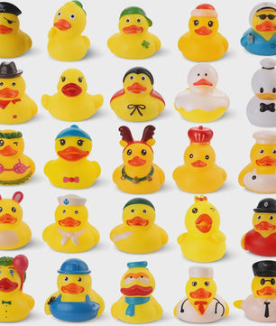 Set van 25 Mini Badeendjes - Assorti Speelgoed voor Baby Bad, Zwembad & Cruisen