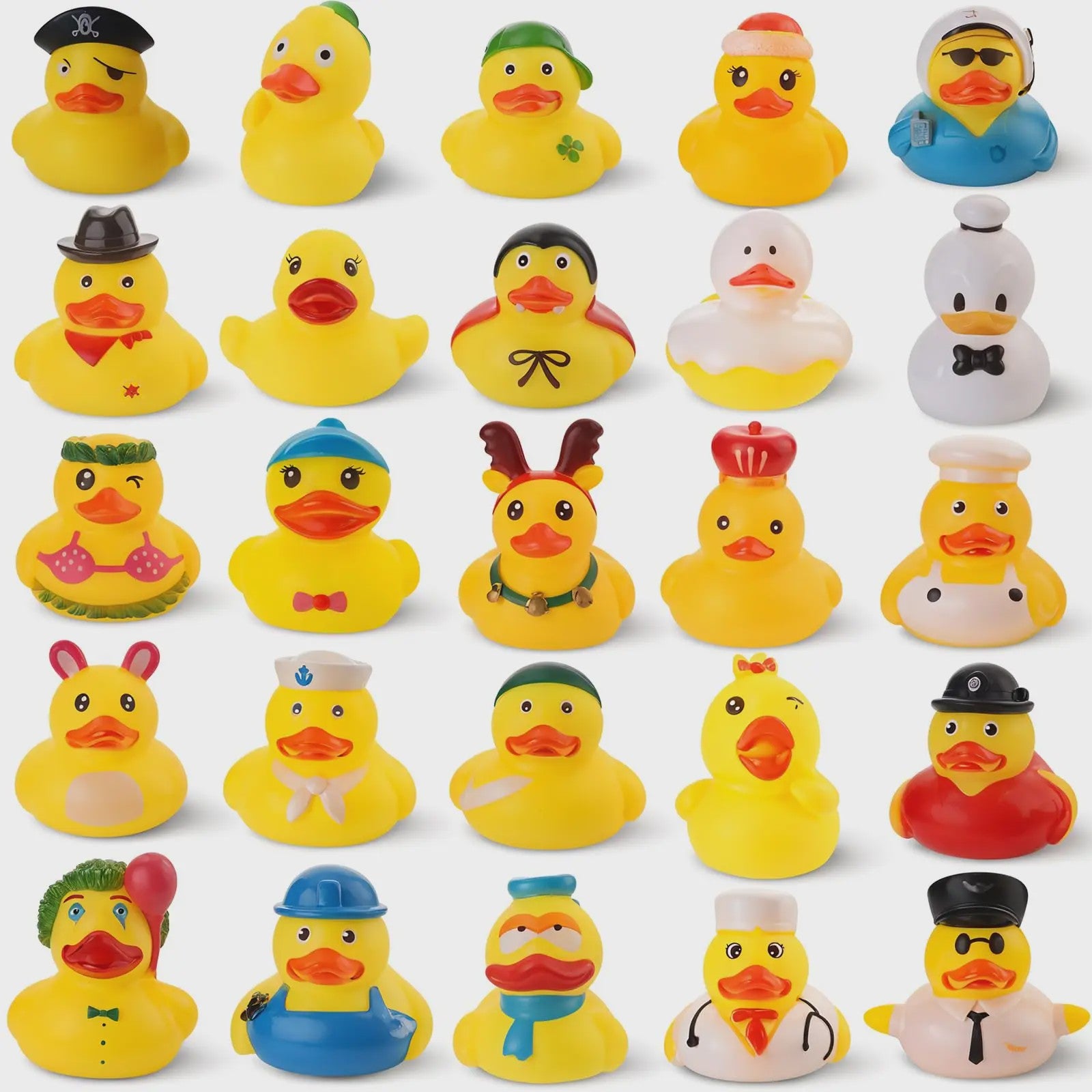 Set van 25 Mini Badeendjes - Assorti Speelgoed voor Baby Bad, Zwembad & Cruisen