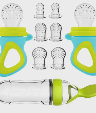 Baby Voeding Set: Silicone Fruit Speen & Lepel Flesje voor Baby's en Peuters