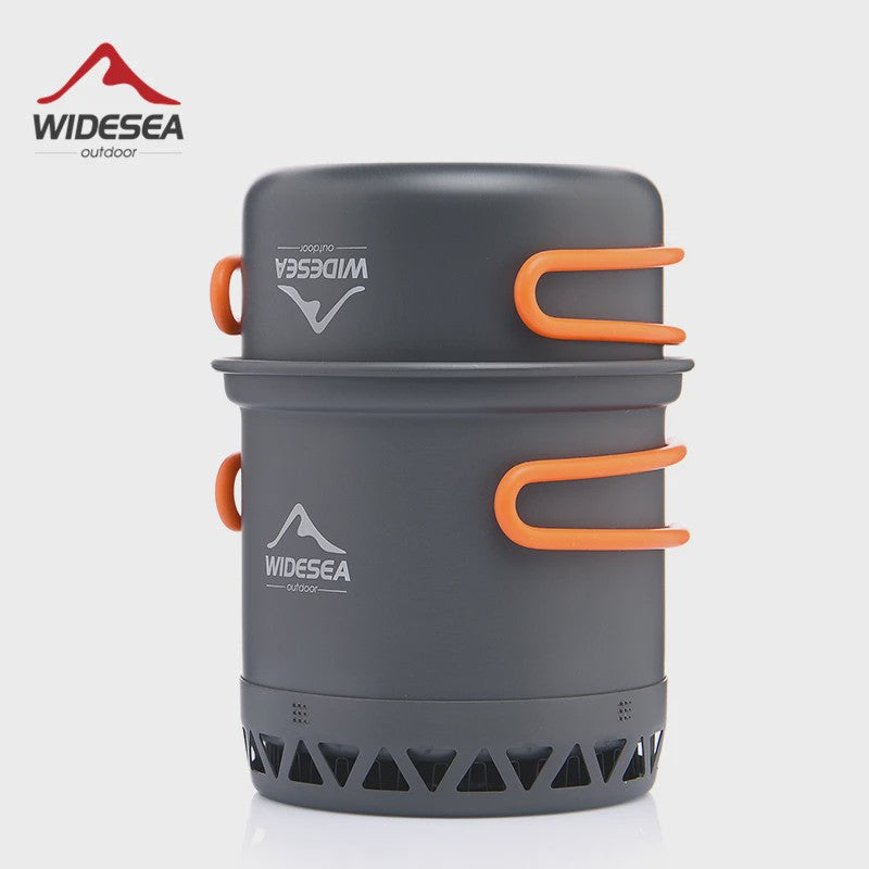 Widesea Camping Kookset 1.3L/2.3L Outdoor Potten & Pannen Set - Lichtgewicht Aluminium
