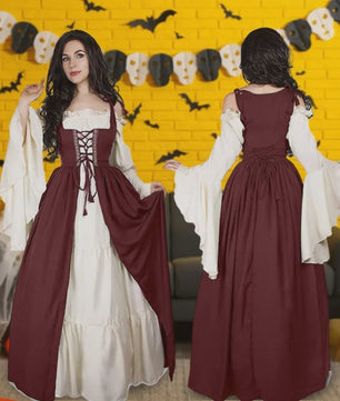 Middeleeuwse Jurk Dames - Vintage Ierse Kostuum voor Cosplay, Feest & Dans