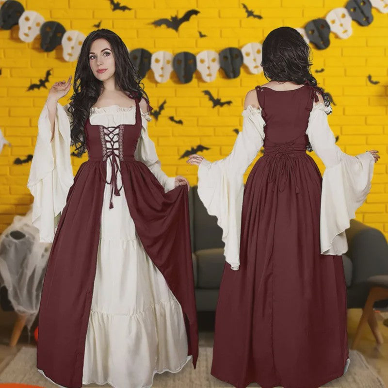 Middeleeuwse Jurk Dames - Vintage Ierse Kostuum voor Cosplay, Feest & Dans