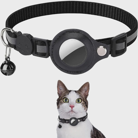 Veiligheids Halsband voor Katten met AirTag Houder - Verstelbaar, Reflecterend & Waterdicht