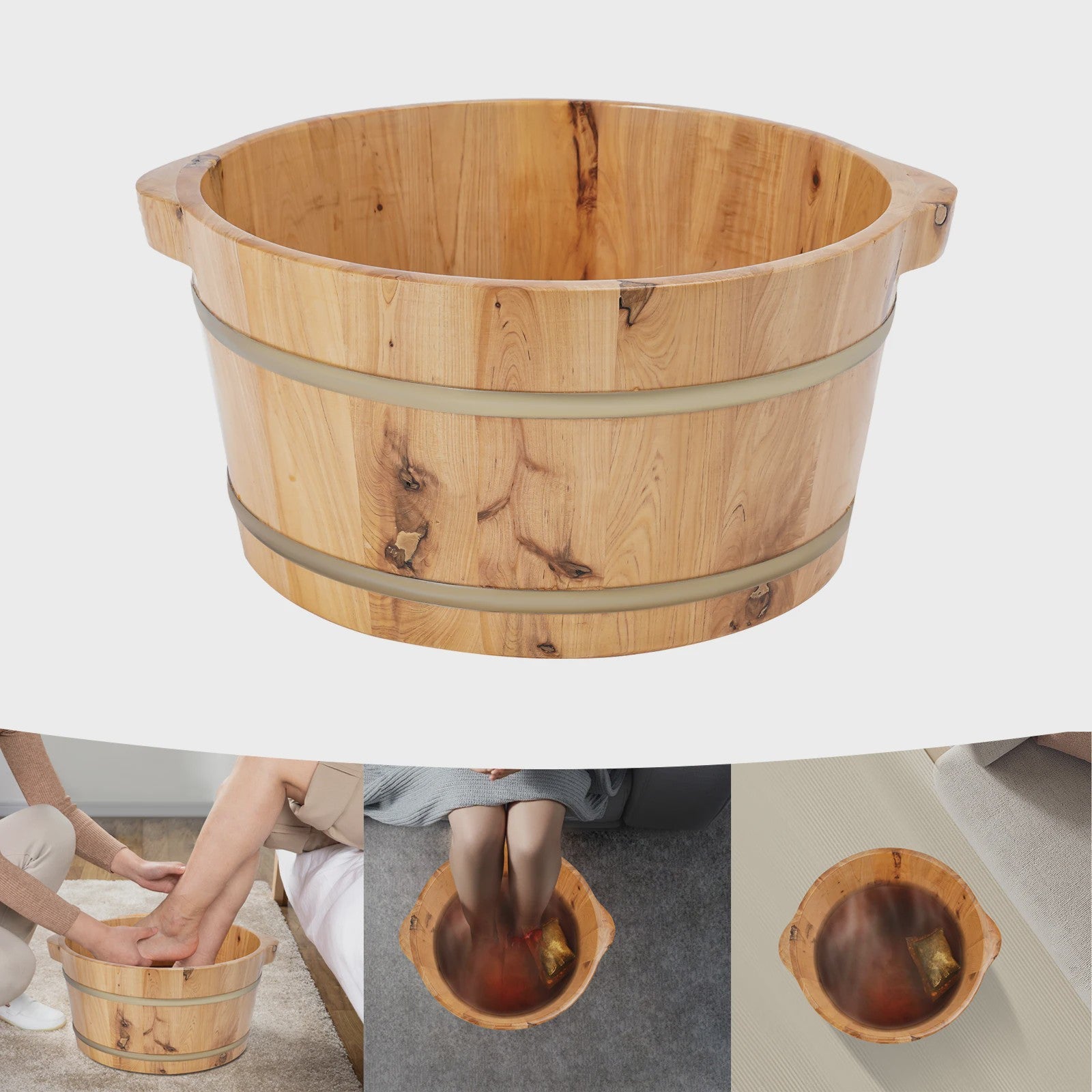 Houten Voetenbad Emmer - Ruim en Comfortabel voor Thuis of Salon
