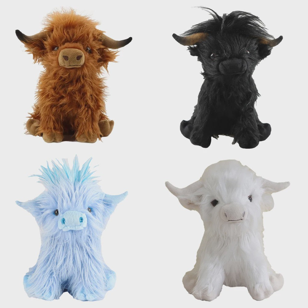 Schattige Highland Cow Pluche Knuffel - 25cm Zacht Speelgoed Koe voor Kinderen & Meisjes