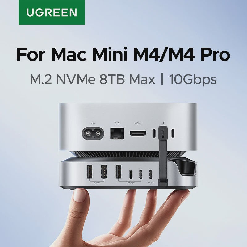 UGREEN Docking Station & M.2 NVMe SSD Enclosure voor Mac Mini M4