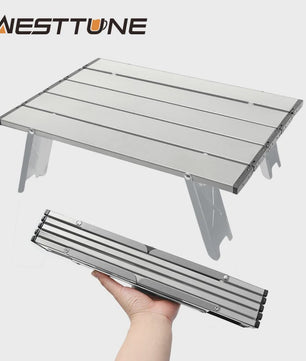 WESTTUNE Mini Campingtafel - Ultralicht Opvouwbaar Aluminium Tafelblad voor Buiten, Backpacking & BBQ