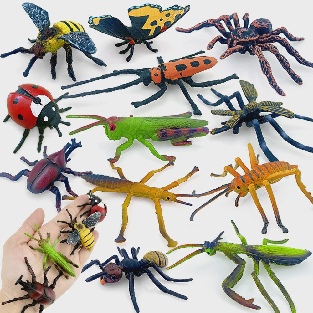 Realistische Insecten Speelgoed Set - Vlinder, Bij, Spin, Krekel & Meer - Educatief Speelgoed