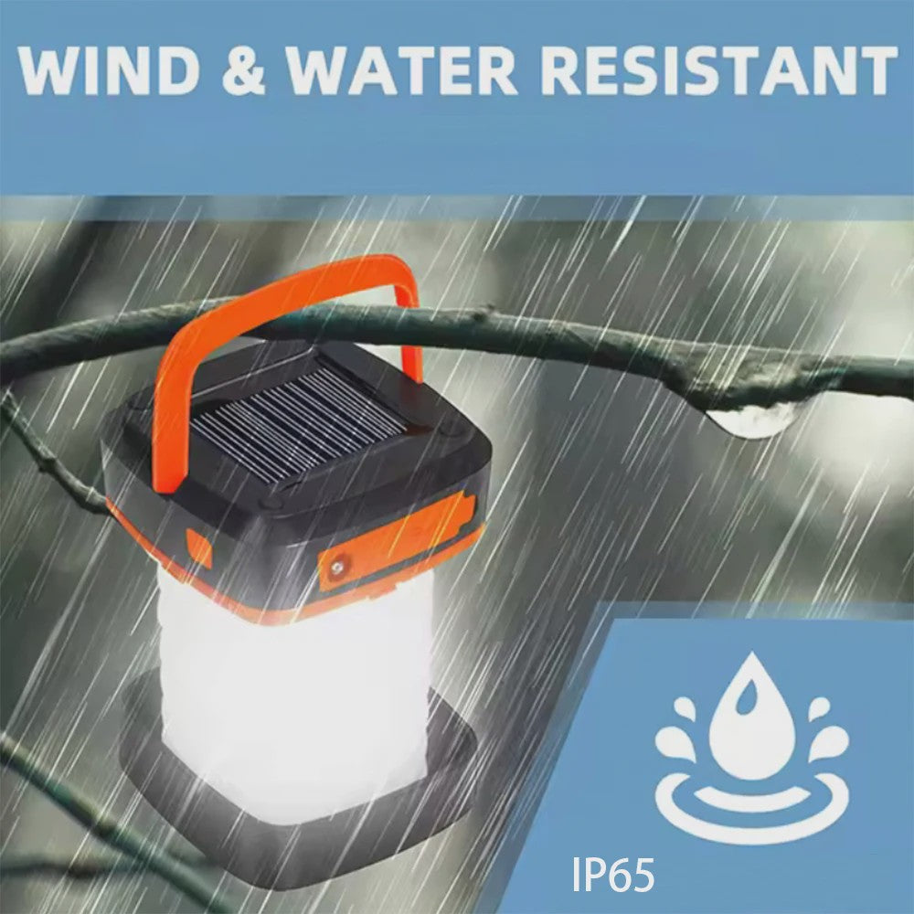 Oplaadbare Solar Camping Lantaarn - IP65 Waterdicht, Dual Charge (Zon & USB), Draagbare LED Zaklamp voor Wandelen