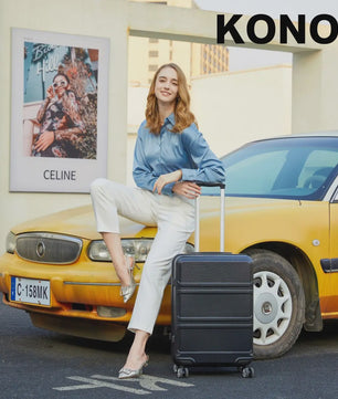 KONO Lichtgewicht ABS+PC Koffer met 4 Twin Wheels en TSA Slot - 36L tot 141L