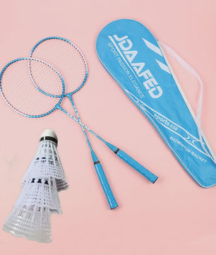 Badminton Racket Set: 2 Ultra-Lichte Rackets, Tas & 3 Shuttles - Ideaal voor Training & Plezier