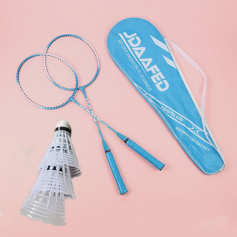 Badminton Racket Set: 2 Ultra-Lichte Rackets, Tas & 3 Shuttles - Ideaal voor Training & Plezier