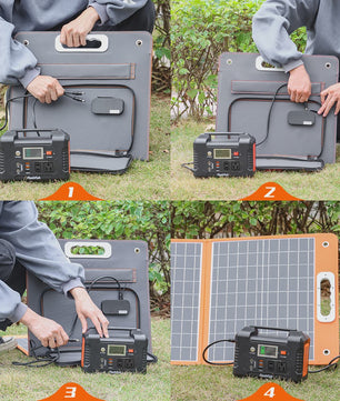 Flashfish E200 Power Station 200W met 60W Zonnepaneel - 151Wh Draagbare Energiegenerator