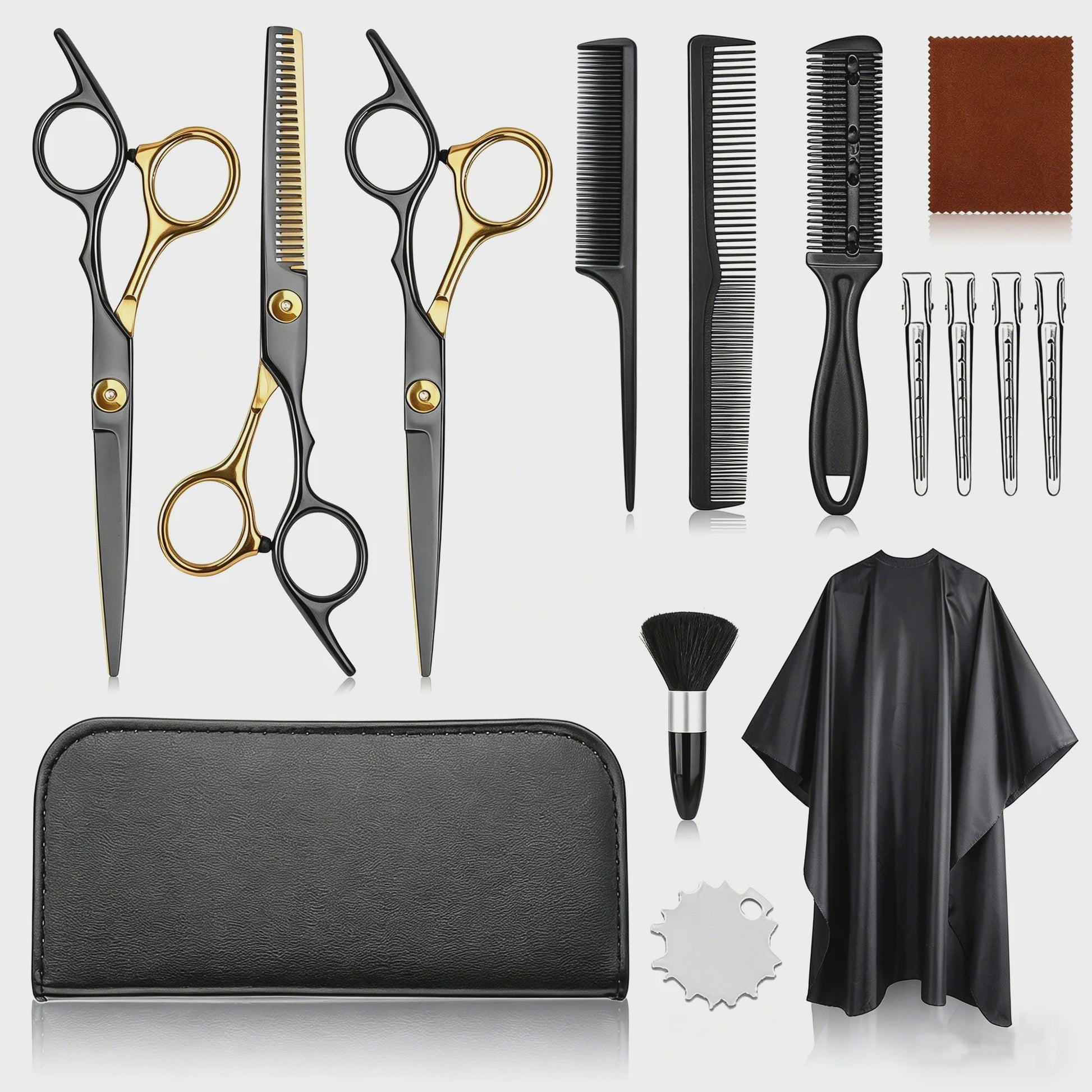 Professionele Haar Kappersschaar Set - Inclusief Effileerschaar & Accessoires