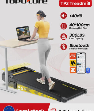 Toputure TP3 Walking Pad Loopband - 10 km/u, 9% Incline, 2.5PK, Compact & Slim
